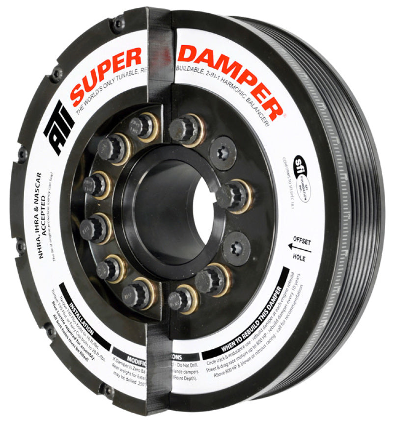 ATI Damper - 7.425in - Steel - 6 Grv - Duramax - 06-10 - LBZ &amp; LMM - Ext Bal - 3 Ring - Diesel - ATI917369