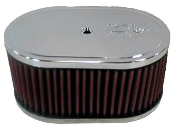 K&N Custom Oval Race Filter L=7inch W=4inch H=3.25inch - 56-1350 by K&N Engineering - front view