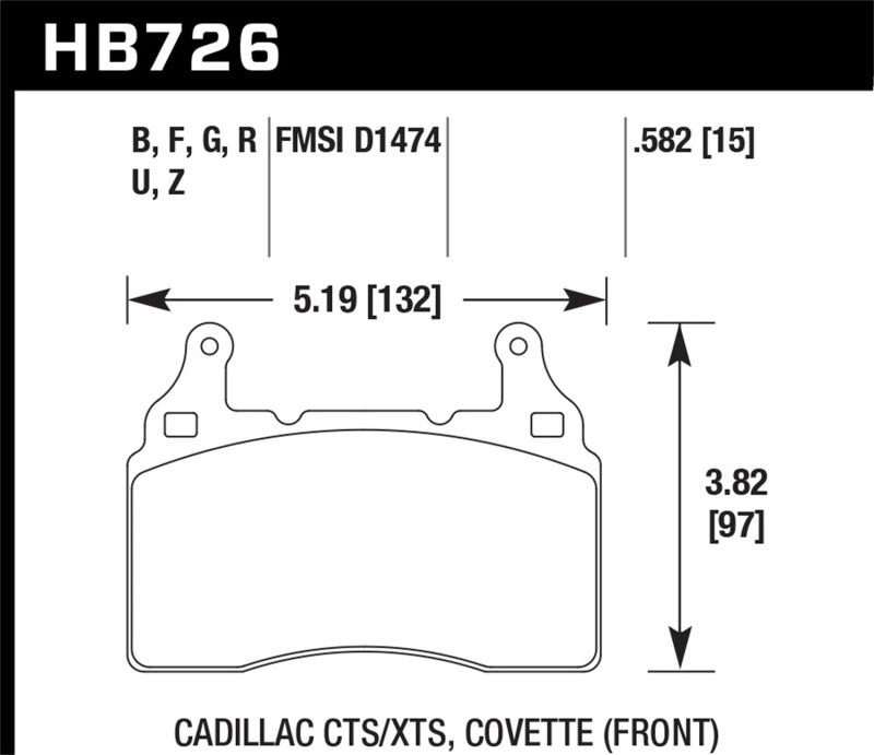 Hawk HPS Street Front Brake Pads HB726F.582