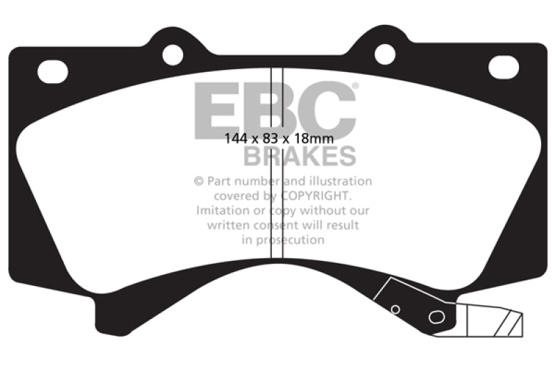 EBC 08+ Lexus LX570 5.7 Extra Duty Front Brake Pads - ED91815