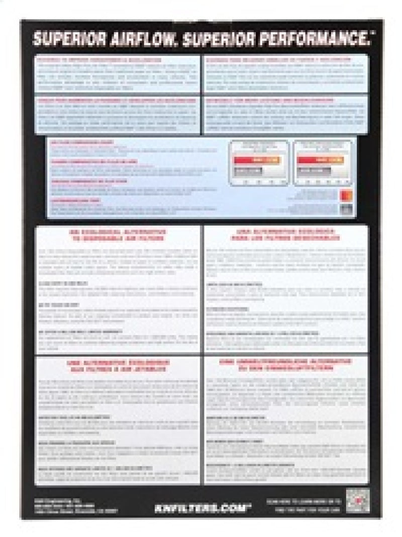 K&N Replacement Air Filter for 11-14 BMW M5/M6 4.4L V8 / 2015 M4/M3 3.0L I6  (2 per box) - 33-2488