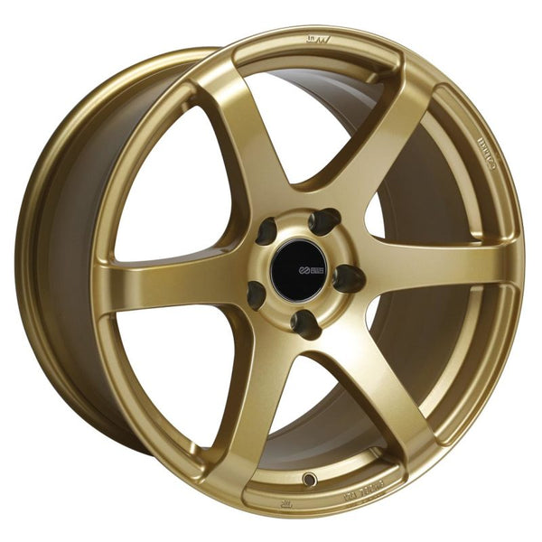 Enkei T6S 17x8 45mm Offset 5x100 Bolt Pattern 72.6 Bore Gold Wheel - 485-780-8045GG by Enkei
