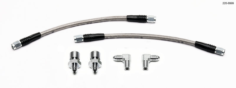 Wilwood GM 1500/2500 Rear (w/13in Rotor) 10in OAL Flexline Brake Hose w/Fittings - 220-8999 by Wilwood