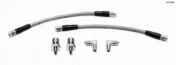 Wilwood GM 1500/2500 Rear (w/13in Rotor) 10in OAL Flexline Brake Hose w/Fittings - 220-8999 by Wilwood