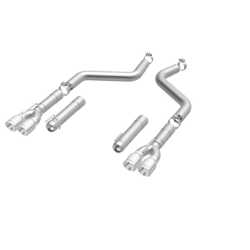 MagnaFlow Axle-Back, SS, 3in, Quad Split Rear 3.5 Tips 2015 Dodge Challenger incl SRT Hellcat - 19206
