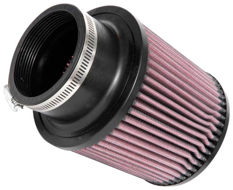 K&N Universal Clamp-On Air Filter 3in FLG / 5in B / 4-1/2in T / 5in H - RU-3870 by K&N Engineering - angle view
