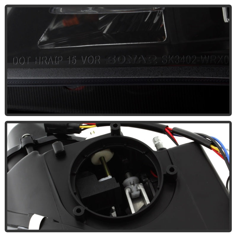 Spyder Subaru WRX 06-07 Projector Headlights - HID Model Only - Black PRO-YD-SWRX06-HID-LBDRL-BK - 5083913