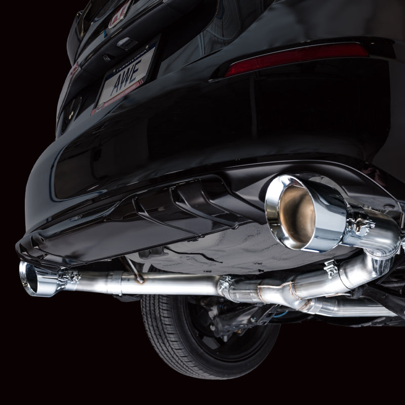 AWE Tuning 22+ Honda Civic Si/Acura Integra Track Edition Catback Exhaust - Dual Chrome Silver Tips - 3020-32331