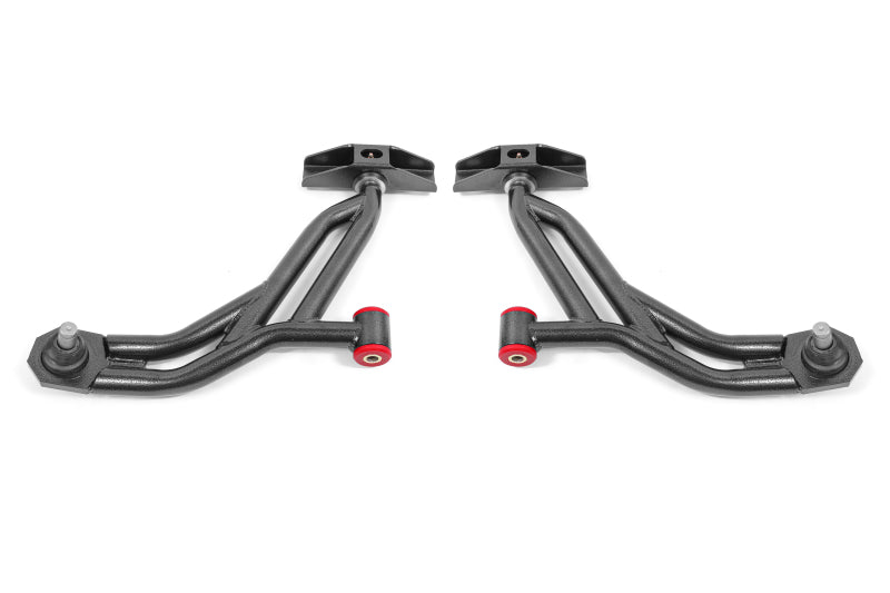 BMR 10-14 Ford Mustang / Shelby GT500 Non-Adj. Lower A-Arms (Poly/Delrin) - Black Hammertone - AA754H