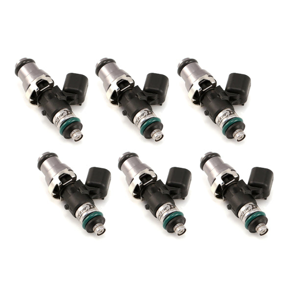 Injector Dynamics 1340cc Injectors - 48mm Length - 14mm Grey Top - 14mm Lower O-Ring (Set of 6) - 1300.48.14.14.6 for 2001-20