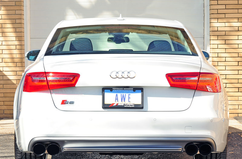 AWE Tuning Audi C7 / C7.5 S6 4.0T Touring Edition Exhaust - Diamond Black Tips - 3015-43010
