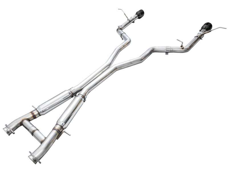 AWE Tuning 18-23 Dodge Durango SRT &amp; Hellcat Track Edition Exhaust - Diamond Black Tips - 3020-33952