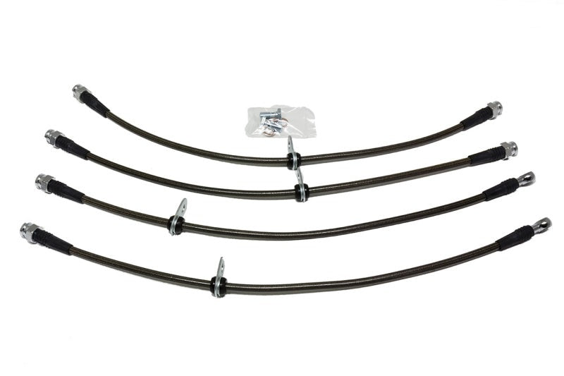 AMS Performance 08-15 Mitsubishi EVO X Stainless Steel Brake Lines (4 Lines) - AMS.04.01.0004-1