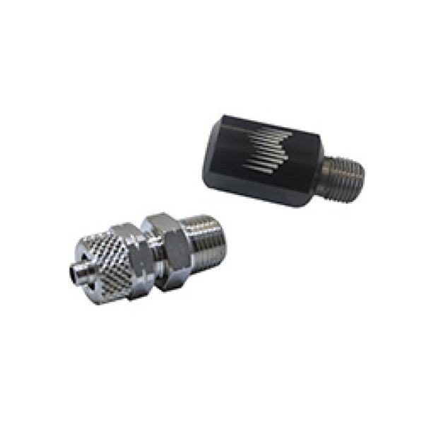 Snow Performance 90 Degree Nozzle Holder (1/8in. NPT to 1/4in. OD Tube) - Black - SNO-809-QC by Snow Performance - front view