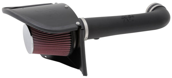 K&N 12-14 Jeep Wrangler V6 3.6L Performance Intake Kit - 57-1566 for 2012-2018 Jeep Wrangler - front view