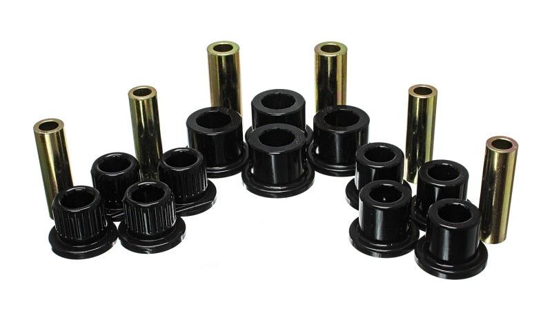 Energy Suspension 99-04 Ford F-350 2wd/F-250 SD 4wd/F-350 4wd Black Rear Leaf Spring Bushing Set - 4.2147G for 1999-2007 Ford