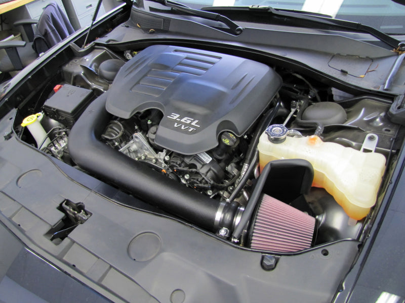 K&N 11-14 Dodge Charger 3.6L V6 Performance Intake - 57-1564 for 2011-2019 Dodge Challenger - installed view