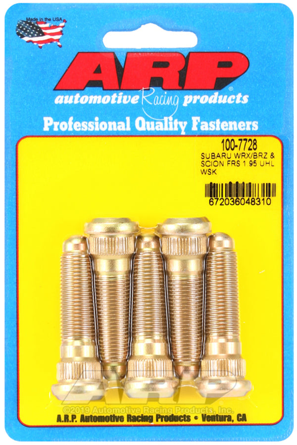 ARP Subaru WRX/BRZ & Scion FRS 1.95 UHL 12mm x 1.25 Wheel Stud Kit (5 Pack) - 100-7728 for 2013-2025 Subaru BRZ