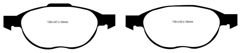 EBC 12+ Ford C-Max 2.0 Hybrid Redstuff Front Brake Pads - DP31524C