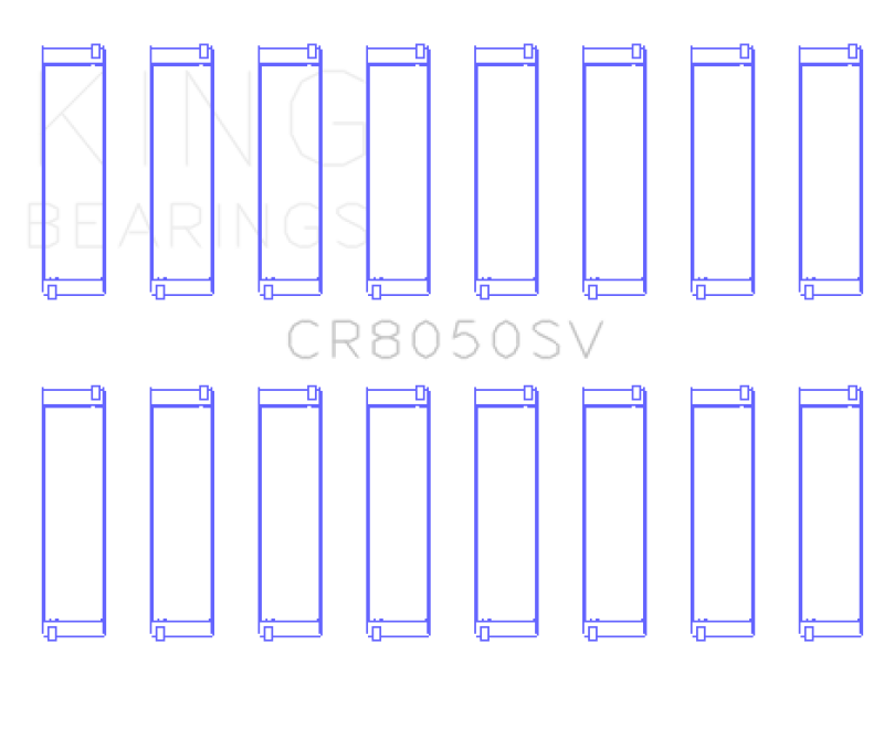 King 11+ BMW S63/S63N/N63/N63N (Size +.5) Rod Bearing Set - CR8050SV0.5