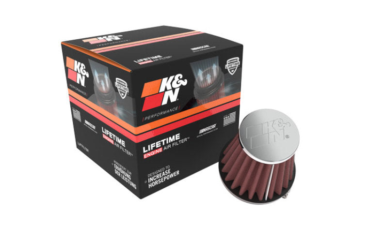 K&N Universal Chrome Filter 1 15/16 inch FLG / 3 inch Base / 2 inch Top / 3 inch Height - RC-1060