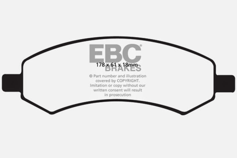 EBC 06-09 Chrysler Aspen 4.7 Greenstuff Front Brake Pads - DP61738