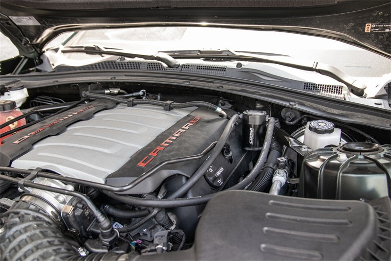 Corsa 16-22 Chevrolet Camaro SS Coupe 6.2L V8 (RWD) Aluminum Oil Catch Can w/Mounting Bracket - CC0007