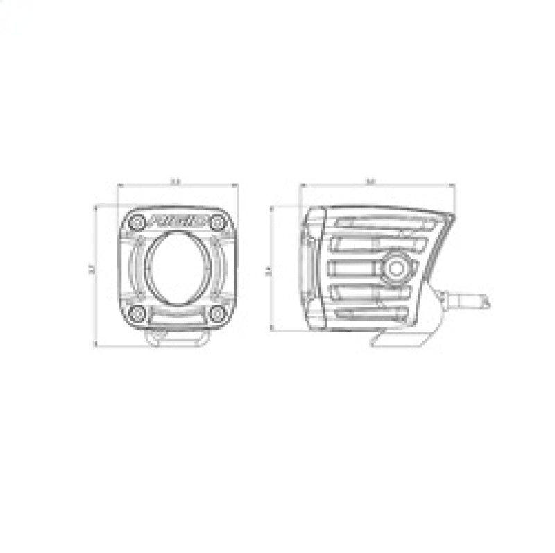 Rigid Industries Revolve Pod w/Amber Trim Ring - Pair - 491613