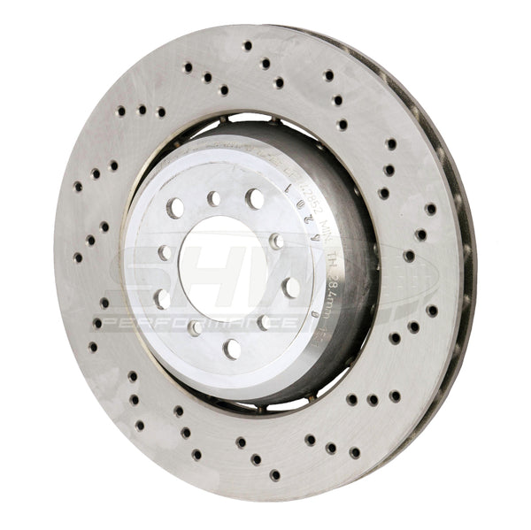 SHW 08-13 BMW M3 4.0L Right Front Cross-Drilled Lightweight Brake Rotor (34112283802) - BFR42852 for 2008-2013 BMW M3 - front