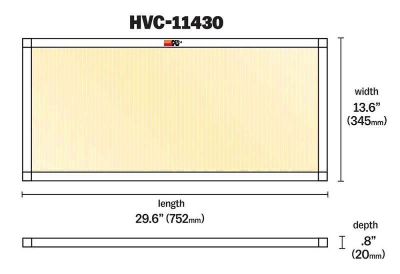 K&N HVAC Filter - 14 x 30 x 1 - HVC-11430