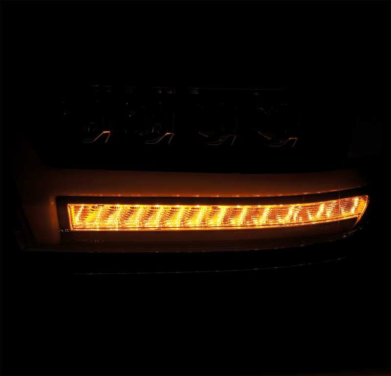 AlphaRex 19-20 Ram 1500HD NOVA LED Proj Headlights Plank Style Gloss Blk w/Activ Lght/Seq Signal/DRL - 880516