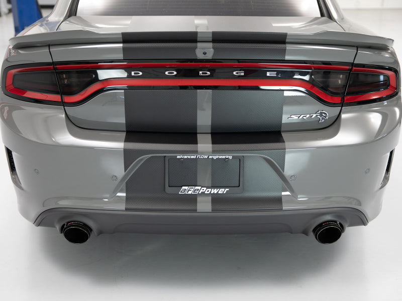 aFe MACH Force-XP 4-1/2in Carbon Fiber OE Replacement Exhaust Tips - 15-19 Dodge Charger/Hellcat - 49C32068-C