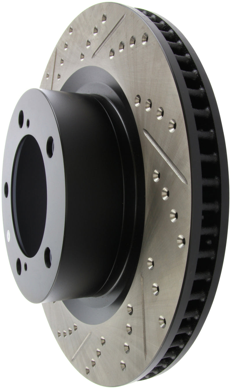 StopTech 07-09 Toyota Tundra / 08-09 Toyota Sequoia Front Right Slotted &amp; Drilled Rotor - 127.44156R