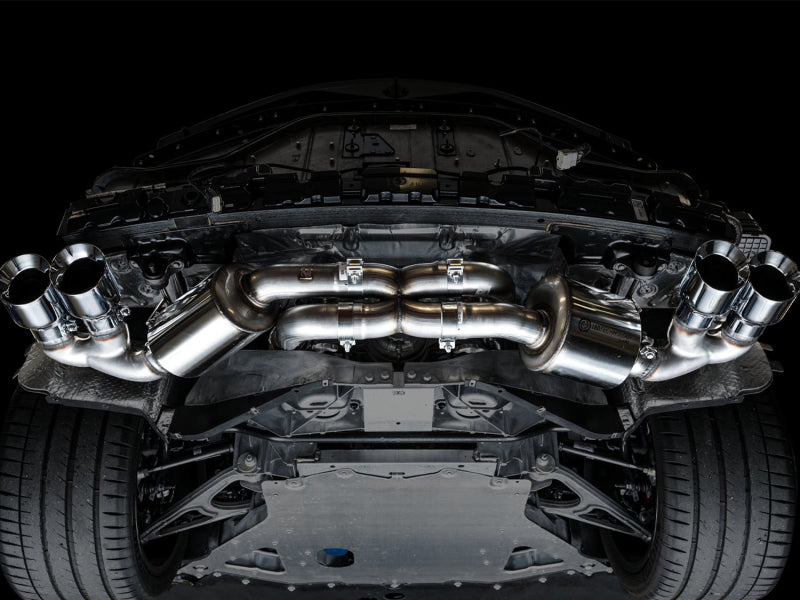 AWE Tuning 2020 Chevrolet Corvette (C8) Touring Edition Exhaust - Quad Chrome Silver Tips - 3015-42151