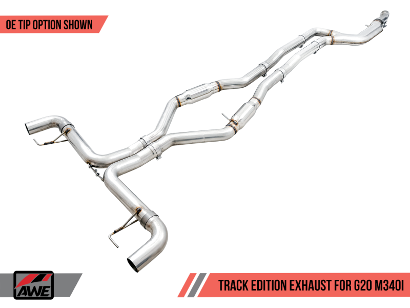 AWE Tuning 2019+ BMW M340i (G20) Non-Resonated Touring Edition Exhaust (Use OE Tips) - 3015-11058