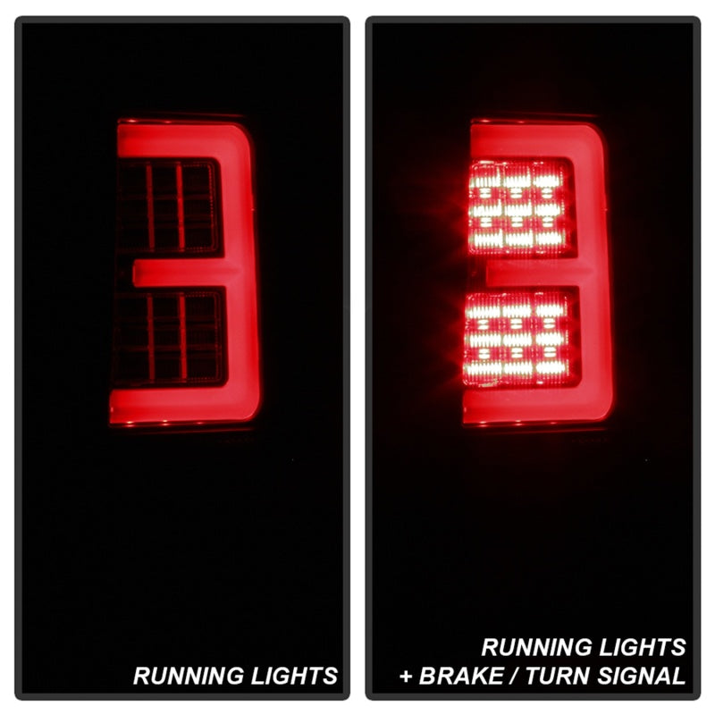 Spyder 07-10 Jeep Grand Cherokee Light Bar LED Tail Lights - Black Smoke ALT-YD-JGC07V2-LB-BSM - 5086662
