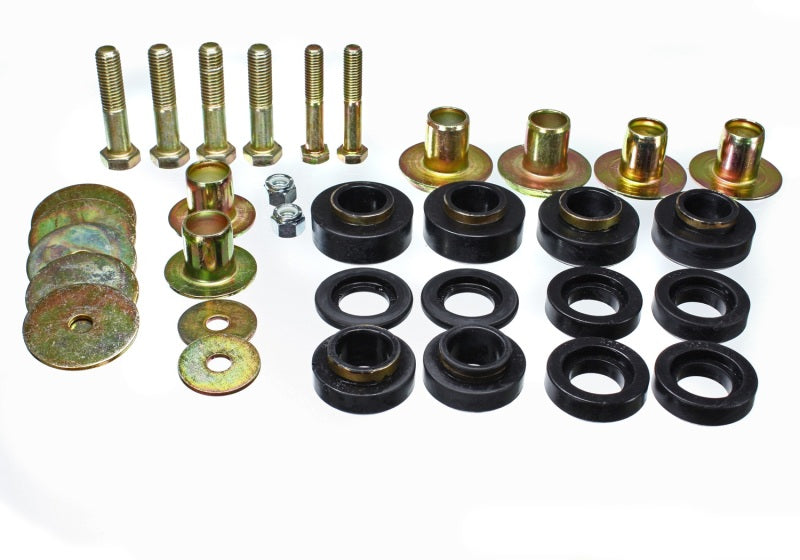 Energy Suspension Firebird Body Mount Set - Black - 3.4144G for 1976-1981 Pontiac Firebird - front view