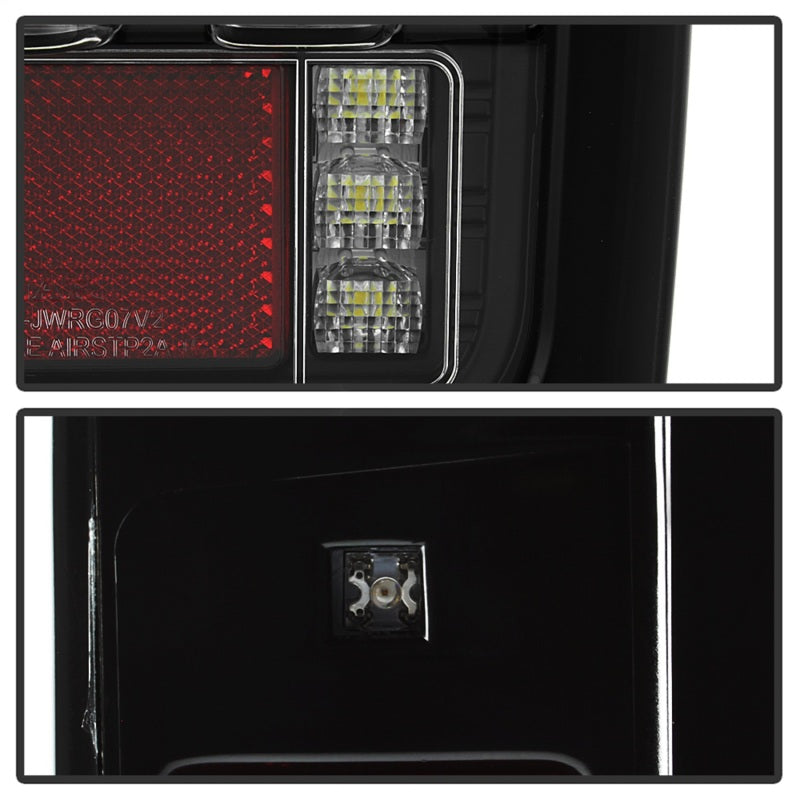 Spyder 07-16 Jeep Wrangler Version 2 Light Bar LED Tail Lights - Black (ALT-YD-JWA07V2-LBLED-BK) - 5084774
