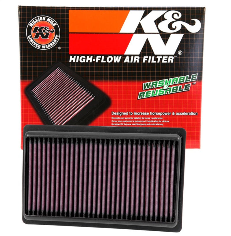 K&N Replacement Panel Air Filter for 2014-2015 Infiniti Q50 3.5L/3.7L V6 (2 Required) - 33-5014