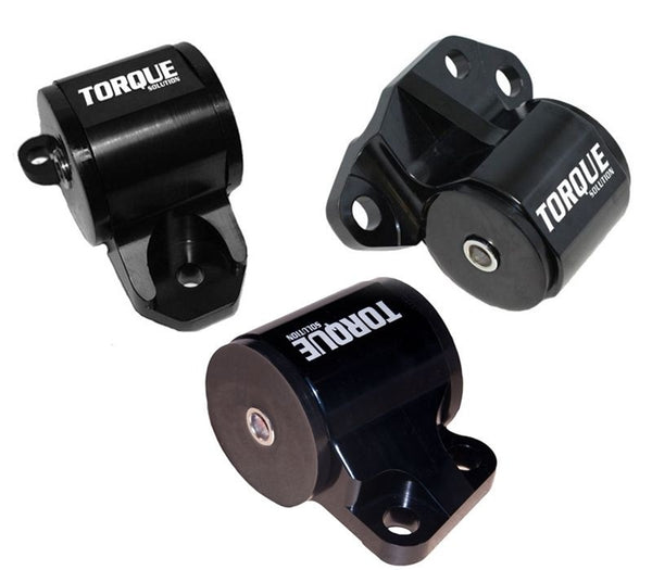 Torque Solution 3pc Billet Engine Mount Kit (2bolt): 92-95 Honda Civic/94-01 Integra/93-97 Del Sol - TS-HA-123 for 1994-2001 