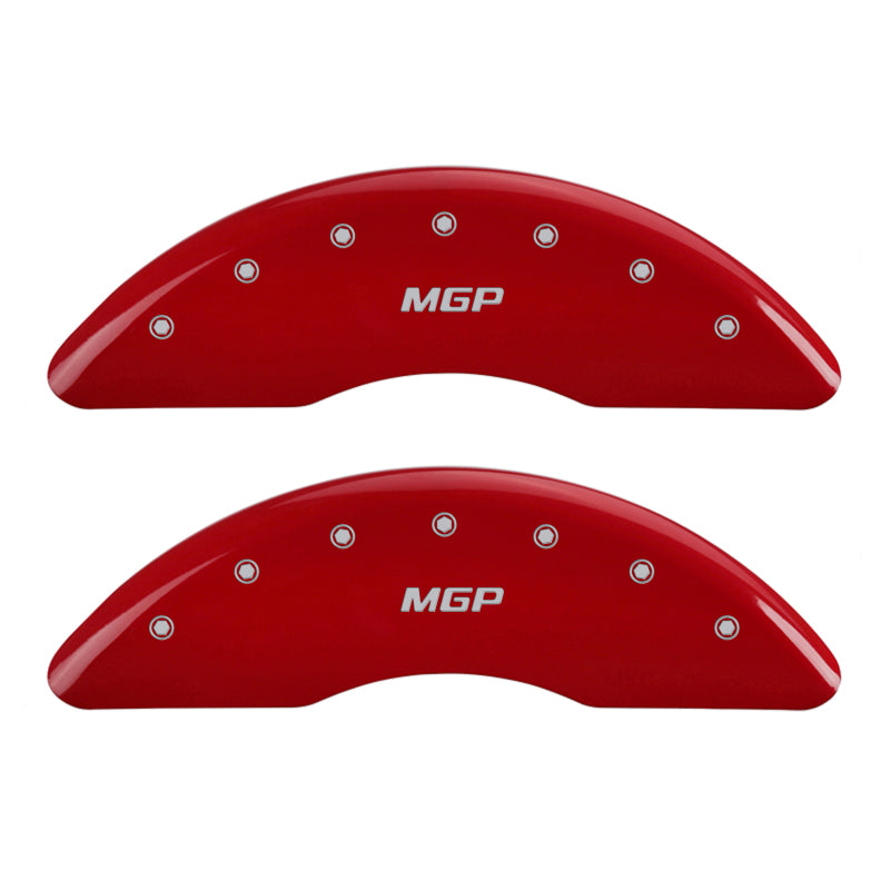 MGP 4 Caliper Covers Engraved Front &amp; Rear MGP Red finish silver - 15211SMGPRD