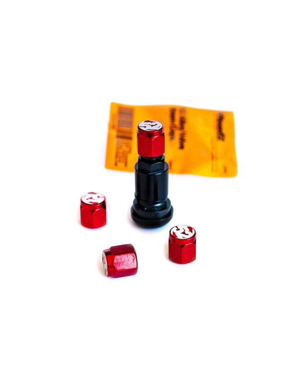 Fifteen52 Valve Stem Cap Set - Red - 4 Pieces - 52-VALVE-PACK-RED by fifteen52