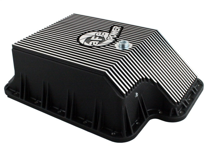 afe Transmission Pan (Black); Ford Diesel Trucks 03-10 V8-6.0/6.4L (td) - 46-70122-1