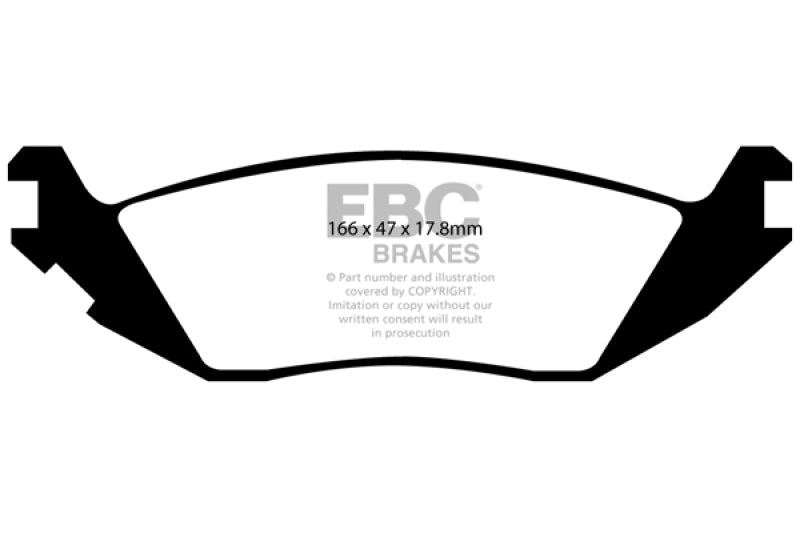 EBC 2019+ Ram 1500 Classic 3.6L/5.7L Yellowstuff Rear Brake Pads - DP41639R