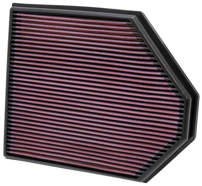 K&N Replacement Air Filter for 11-12 BMW X3 3.0L L6 - 33-2465 for 2011-2017 BMW X3 - front view