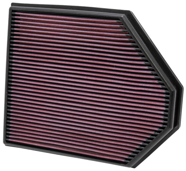K&N Replacement Air Filter for 11-12 BMW X3 3.0L L6 - 33-2465 for 2011-2017 BMW X3 - front view