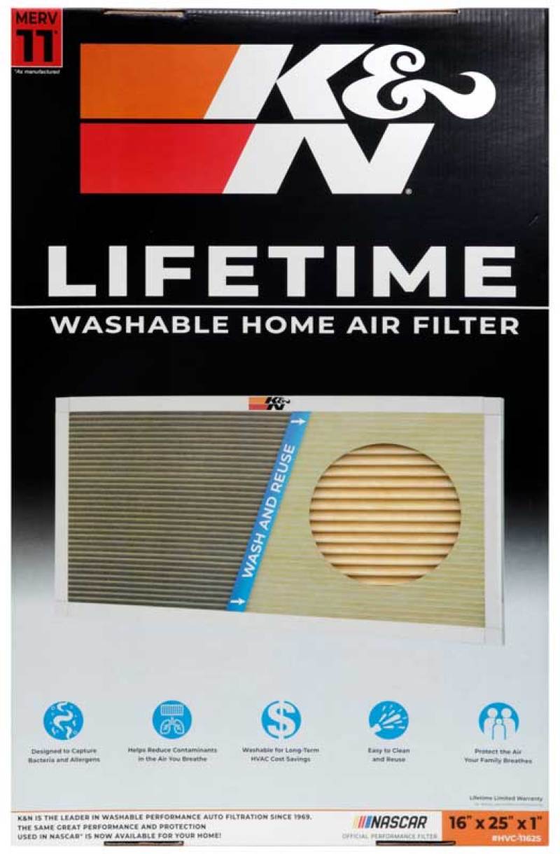 K&N HVAC Filter - 16 x 25 x 1 - HVC-11625