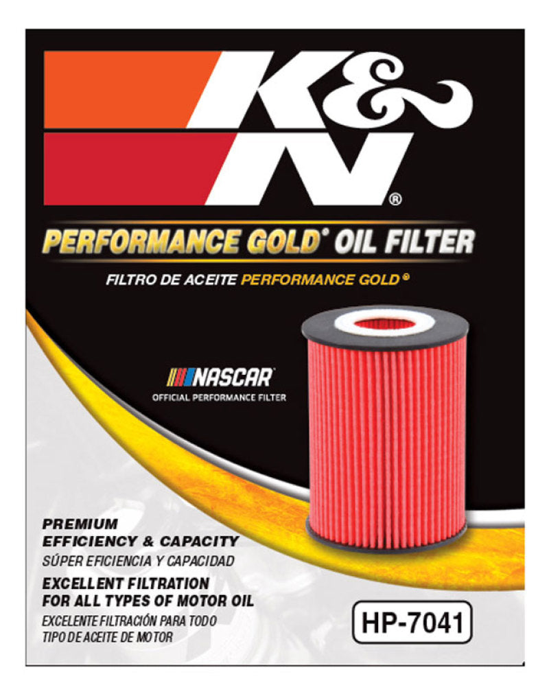 K&N Performance Oil Filter - 14-18 Fiat 500L 1.4L L4 Gas - HP-7041