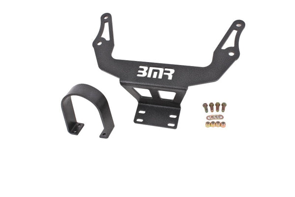 BMR 08-17 Challenger Front Driveshaft Safety Loop - Black Hammertone - DSL110H for 2008-2020 Dodge Challenger - front view