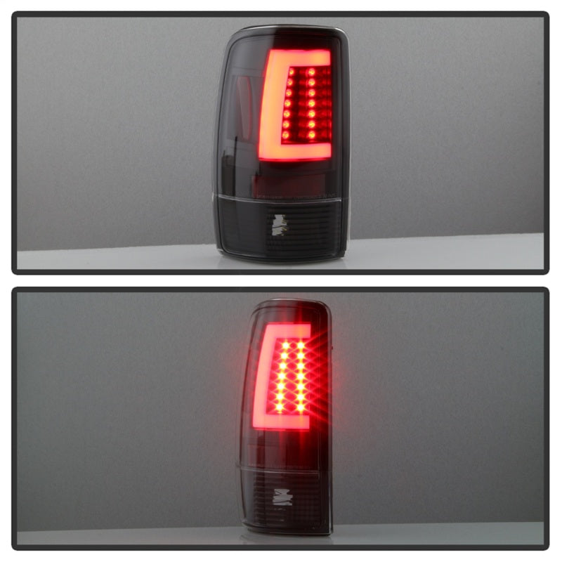 Spyder 00-06 GMC Yukon/Yukon XL V2 Light Bar LED Tail Lights - Black (ALT-YD-CD00V2-LBLED-BK) - 5084149